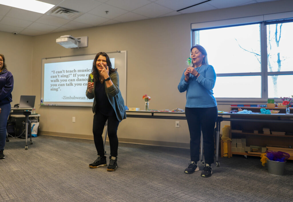 Ms. Lette and Ms. Lilian giving their presentation for The Montessori Event 2023 